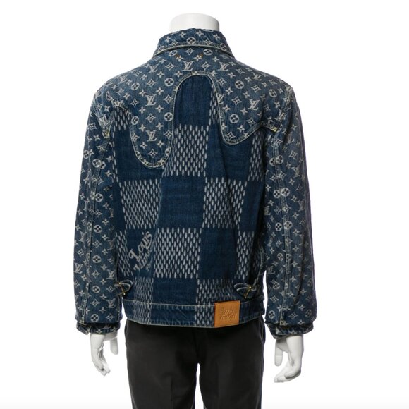 SOLD ⬇️ Louis Vuitton x Nigo Giant Damier Waves Denim Jacket Size 46 - Picture 4 of 17